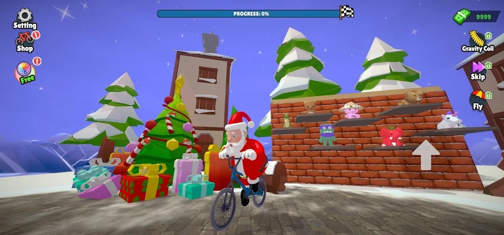 圣诞老人自行车大师截图2