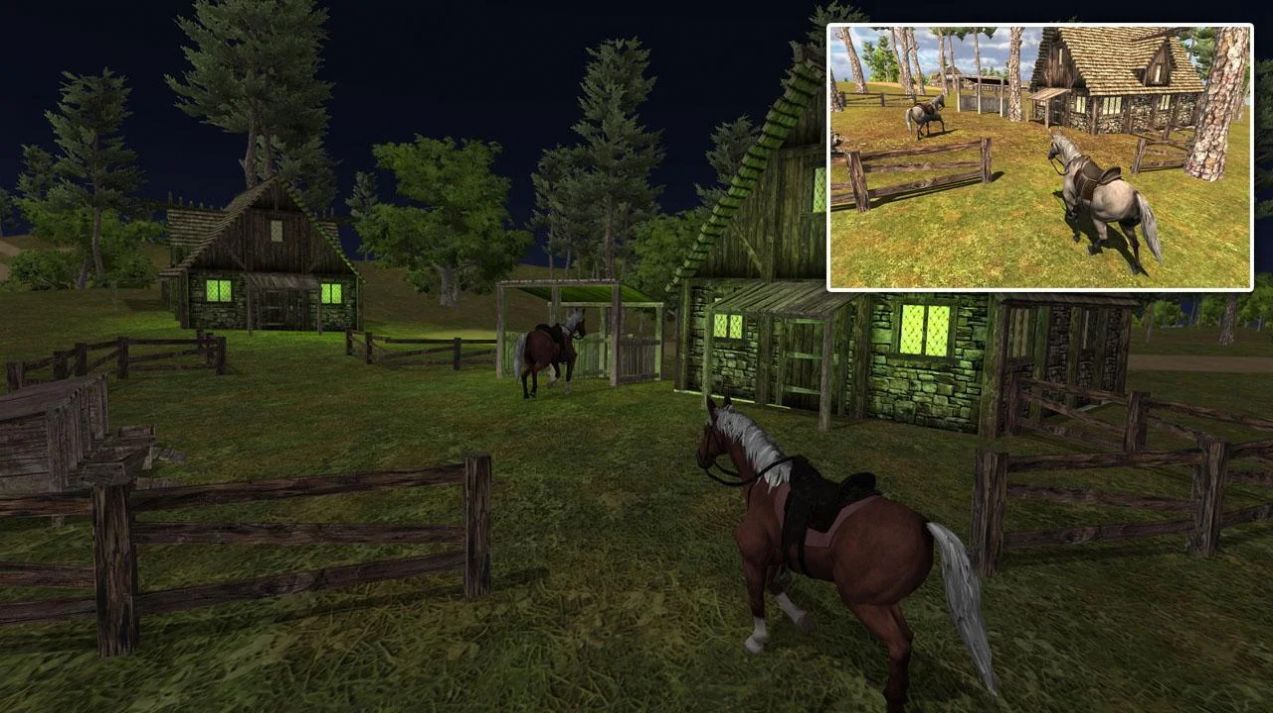 自由骑马模拟器游戏安卓手机版（Horse Cart Carriage Farming Transport Simulator 3D） v2.5.2截图1