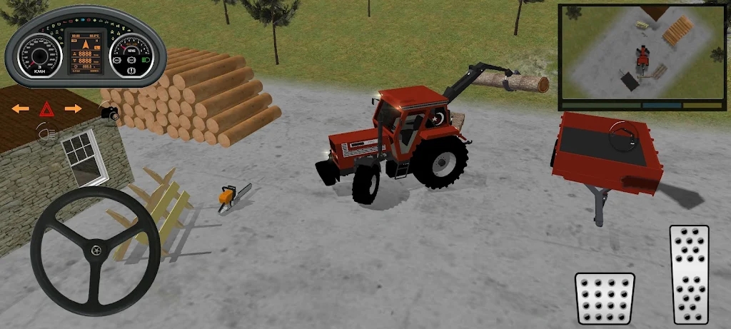 拖拉机森林工程模拟器游戏安卓手机版（Tractor Forest Works Simulator） v1.0截图2